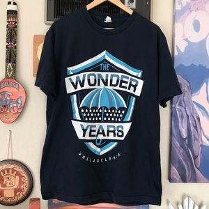 VINTAGE THE WONDER YEARS NAVY BAND TSHIRT SIZE L